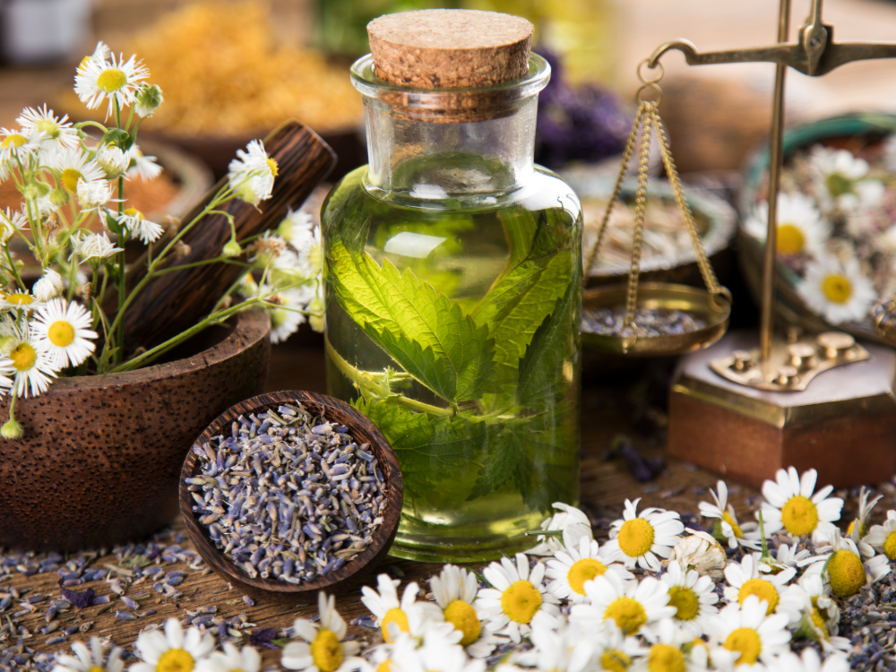 Olio di erbe medicinali