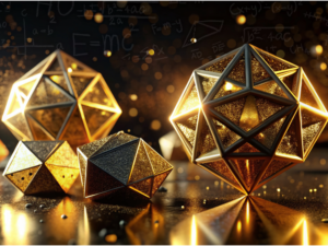 Geometric shapes with golden elements
